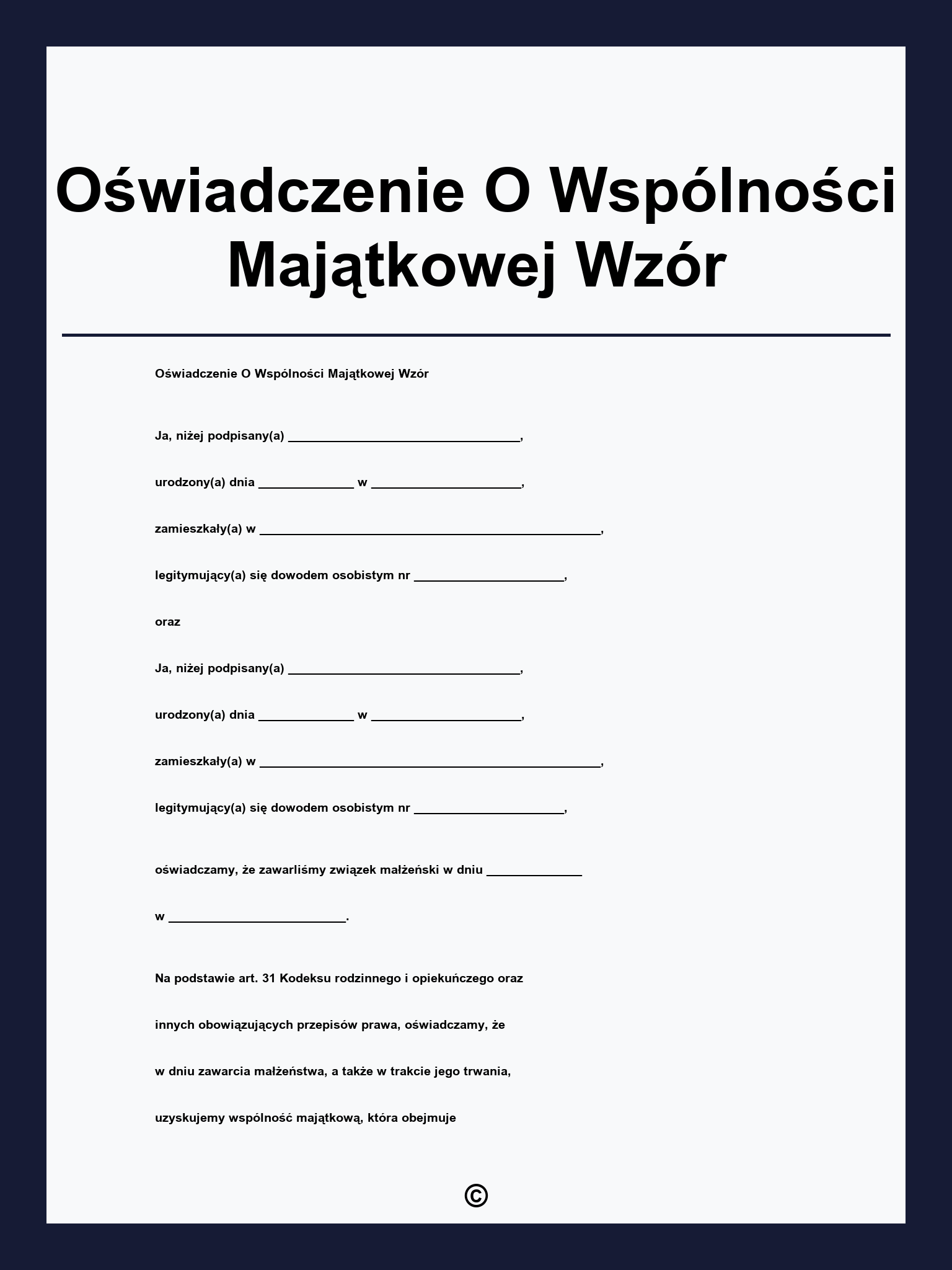 o-wiadczenie-o-wsp-lno-ci-maj-tkowej-wz-r